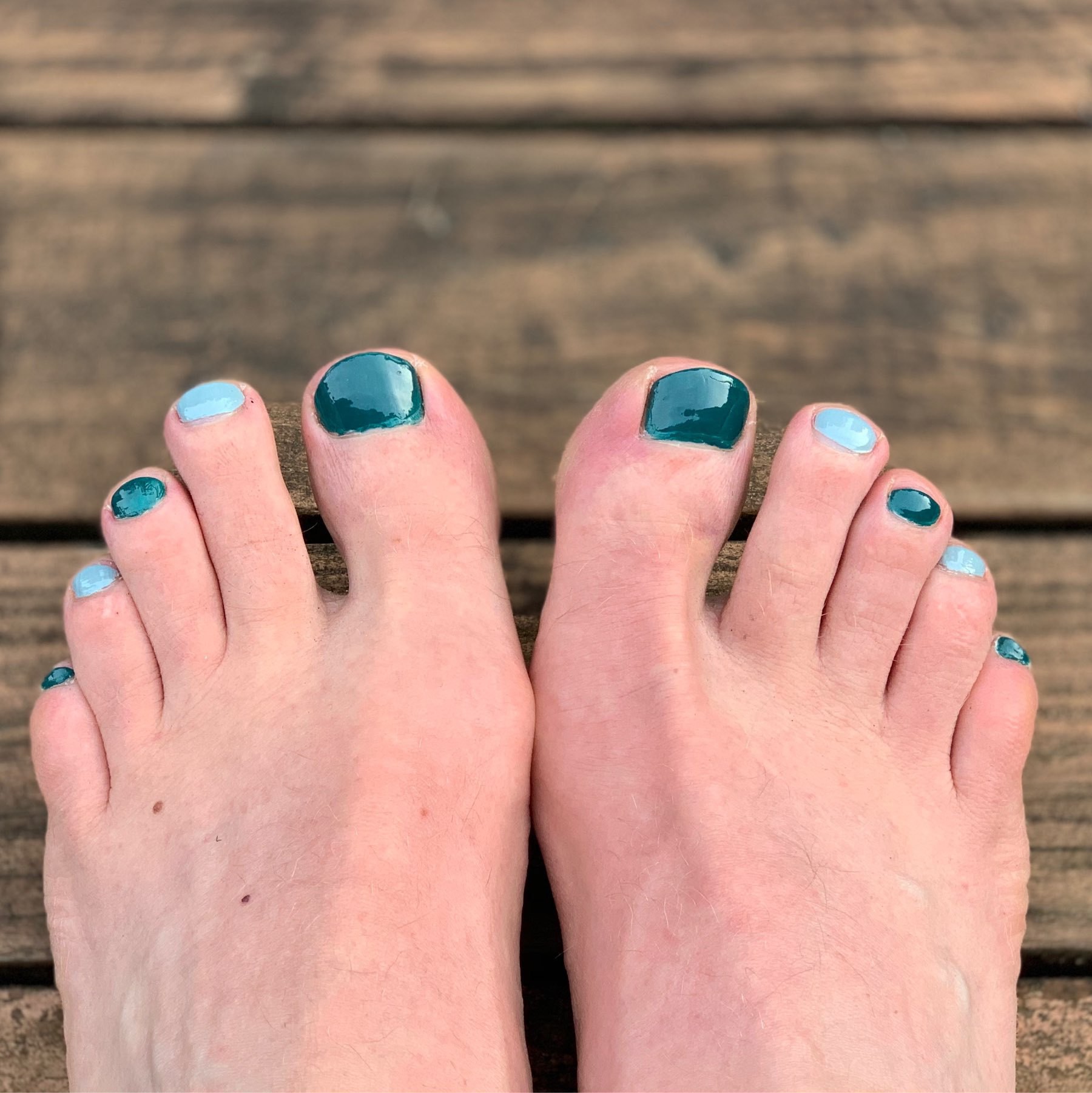 My painted toenails