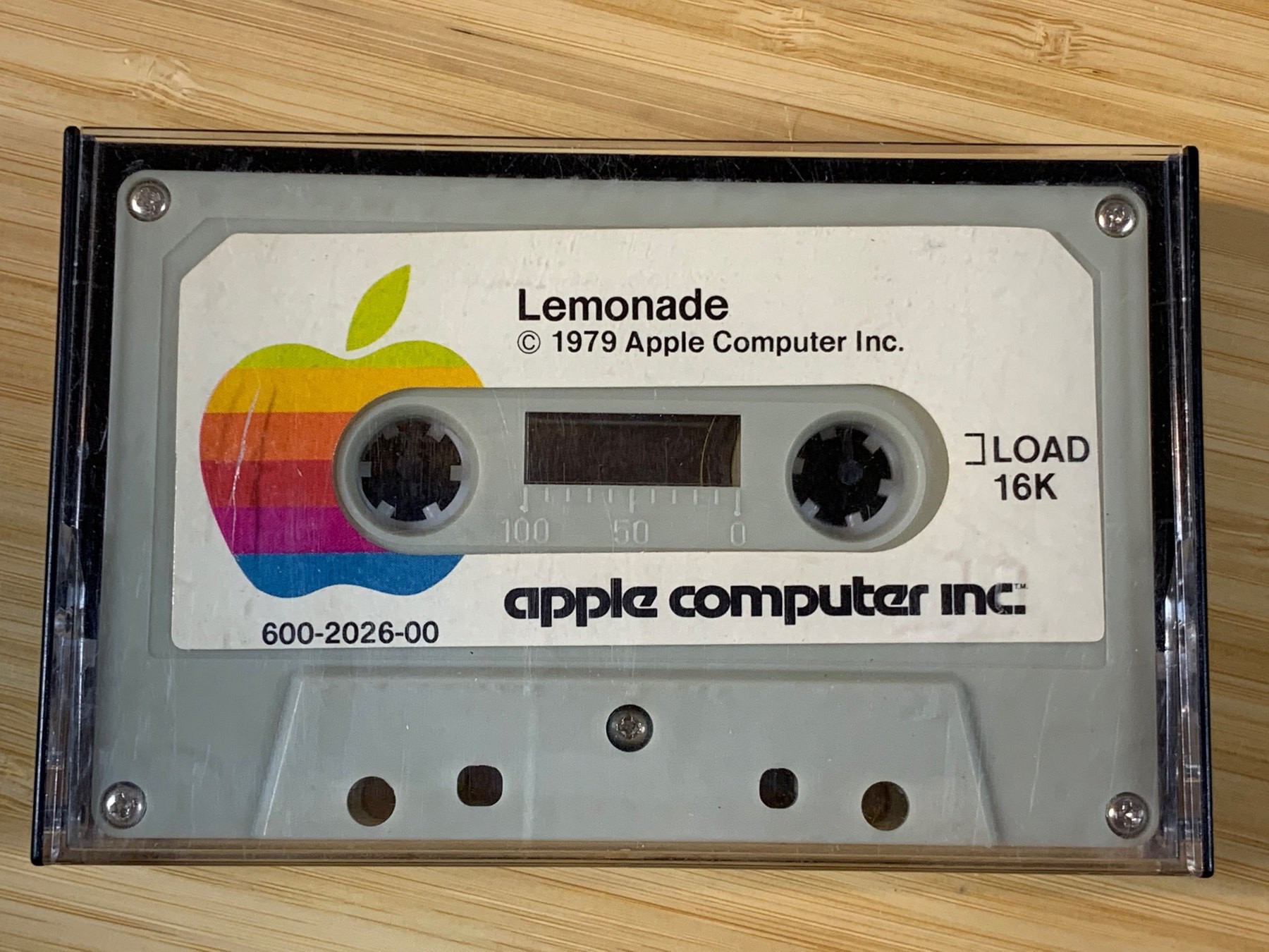 Cassette tape containing "Lemonade" for Apple 2