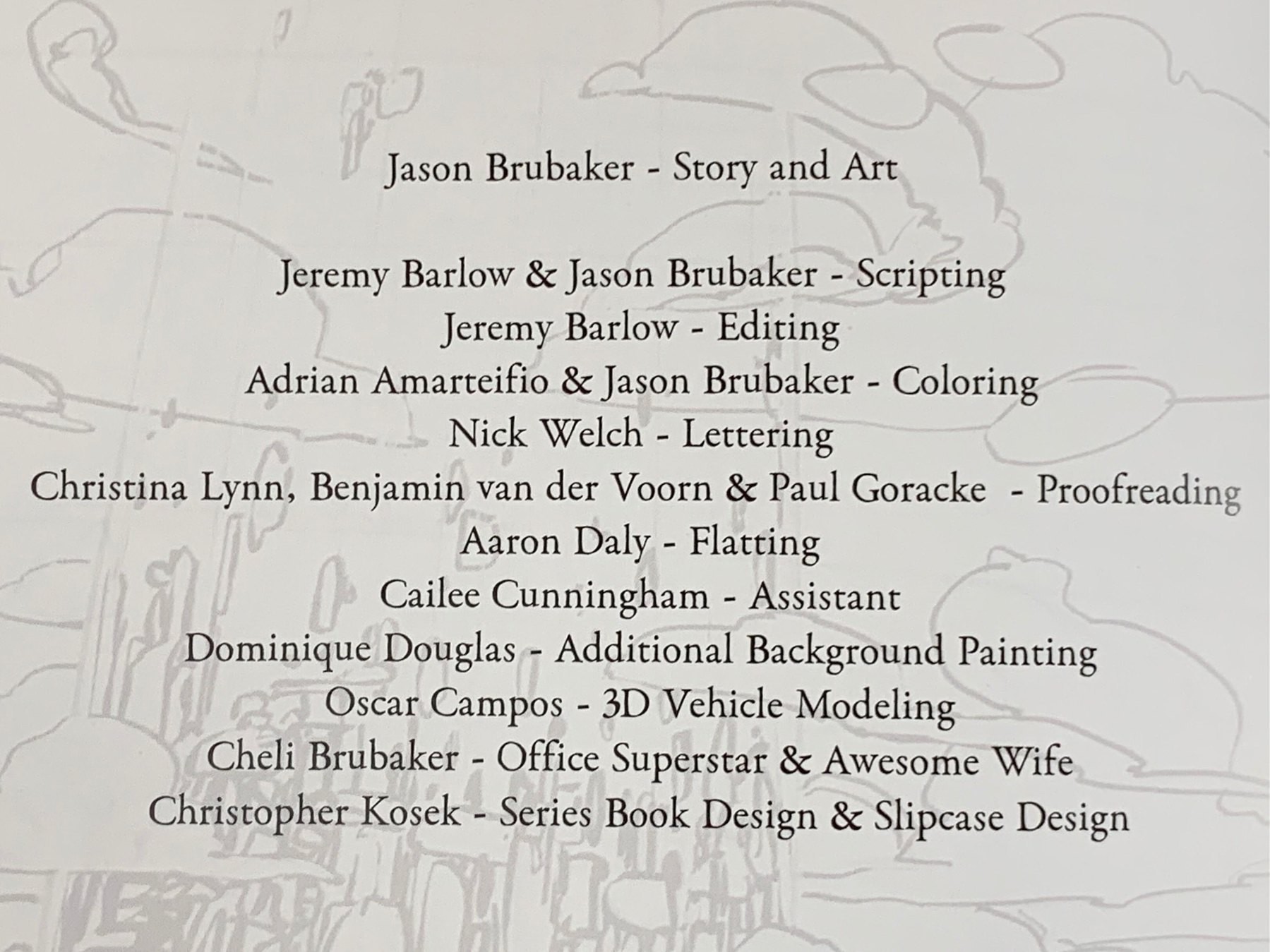 Credits for Sithrah book 5