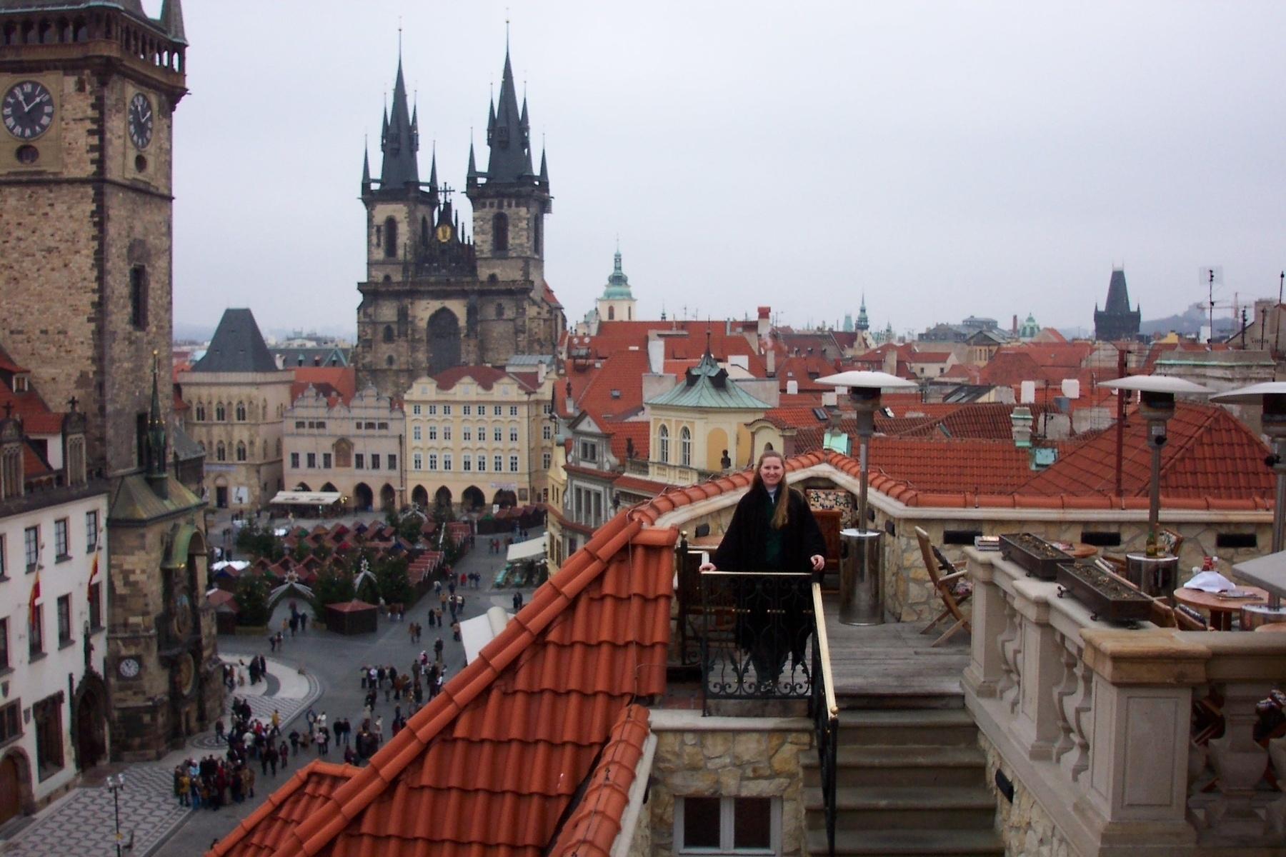 Atop Hotel U Prince, overlooking Old Town Square